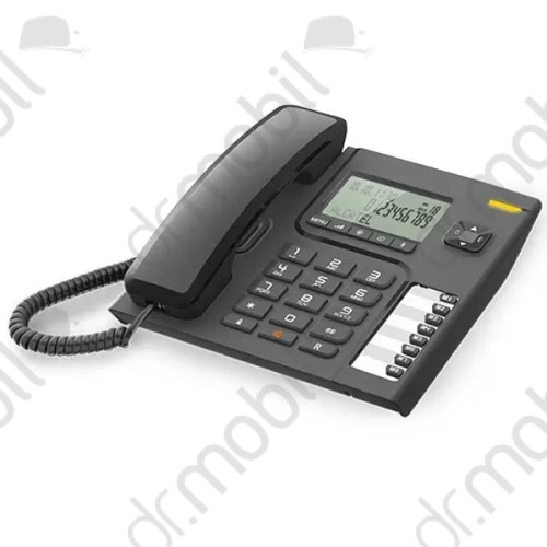 Vezetékes asztali készülék Alcatel T76 LCD kijelzős vezetékes telefon fekete